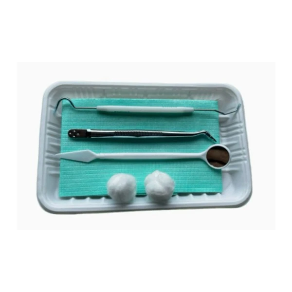 Kit monouso per esame dentale Confezione orale Pinzette a specchio Sonda